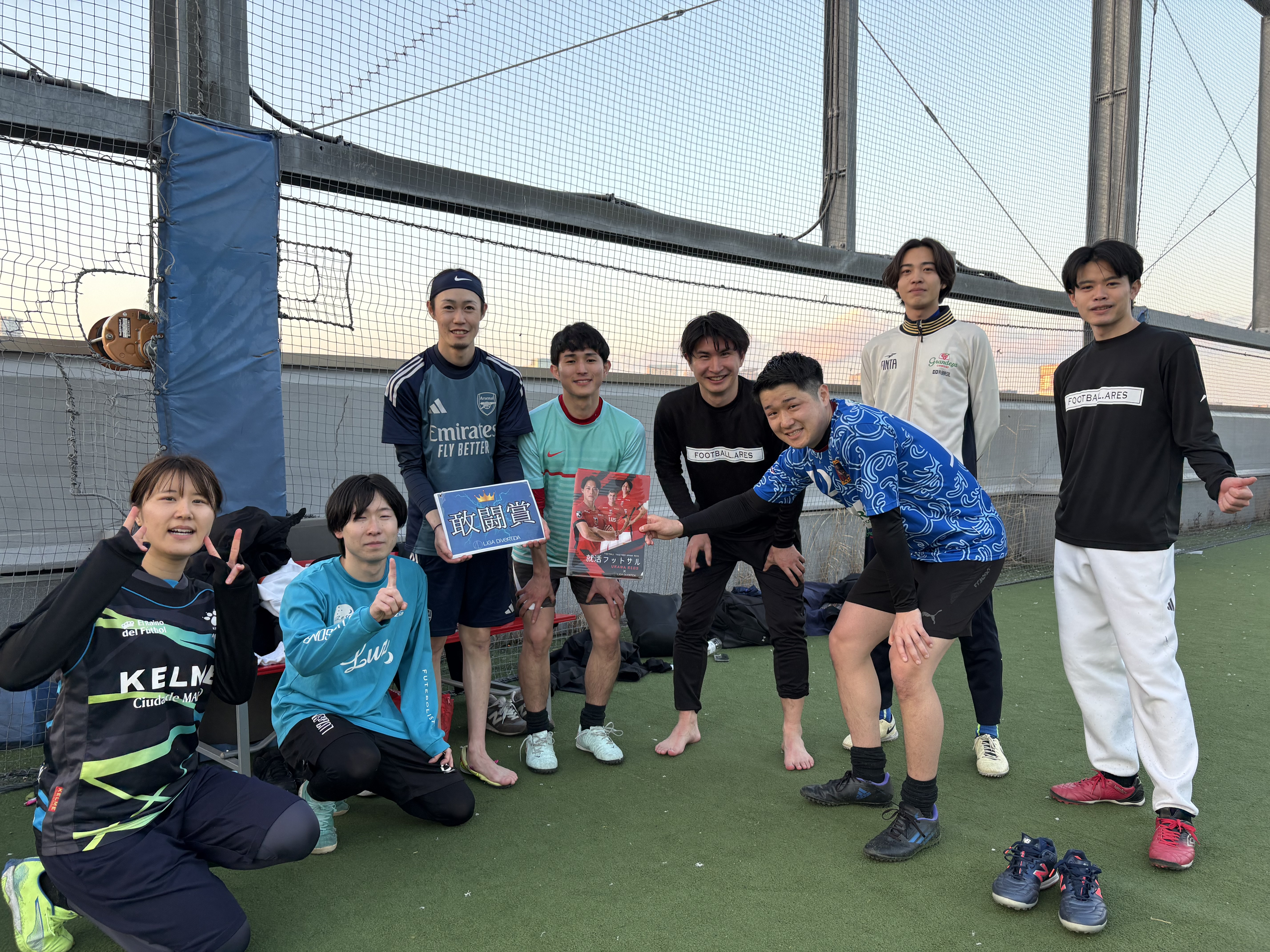 2026年2月21日 有明 BUDDYスポーツアリーナ 屋上人工芝コート フットサル 大会風景