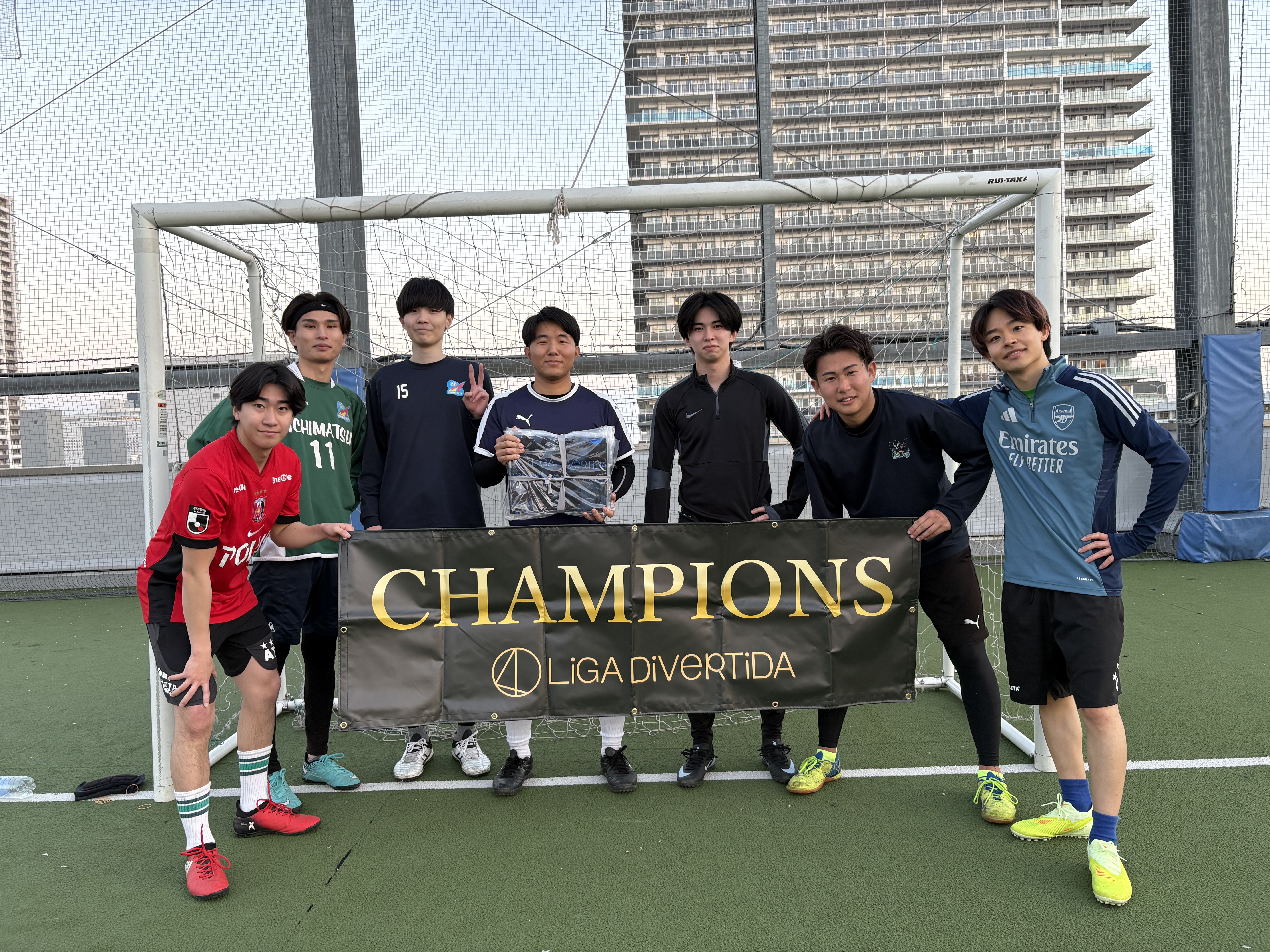 2026年2月21日 有明 BUDDYスポーツアリーナ 屋上人工芝コート フットサル 大会風景