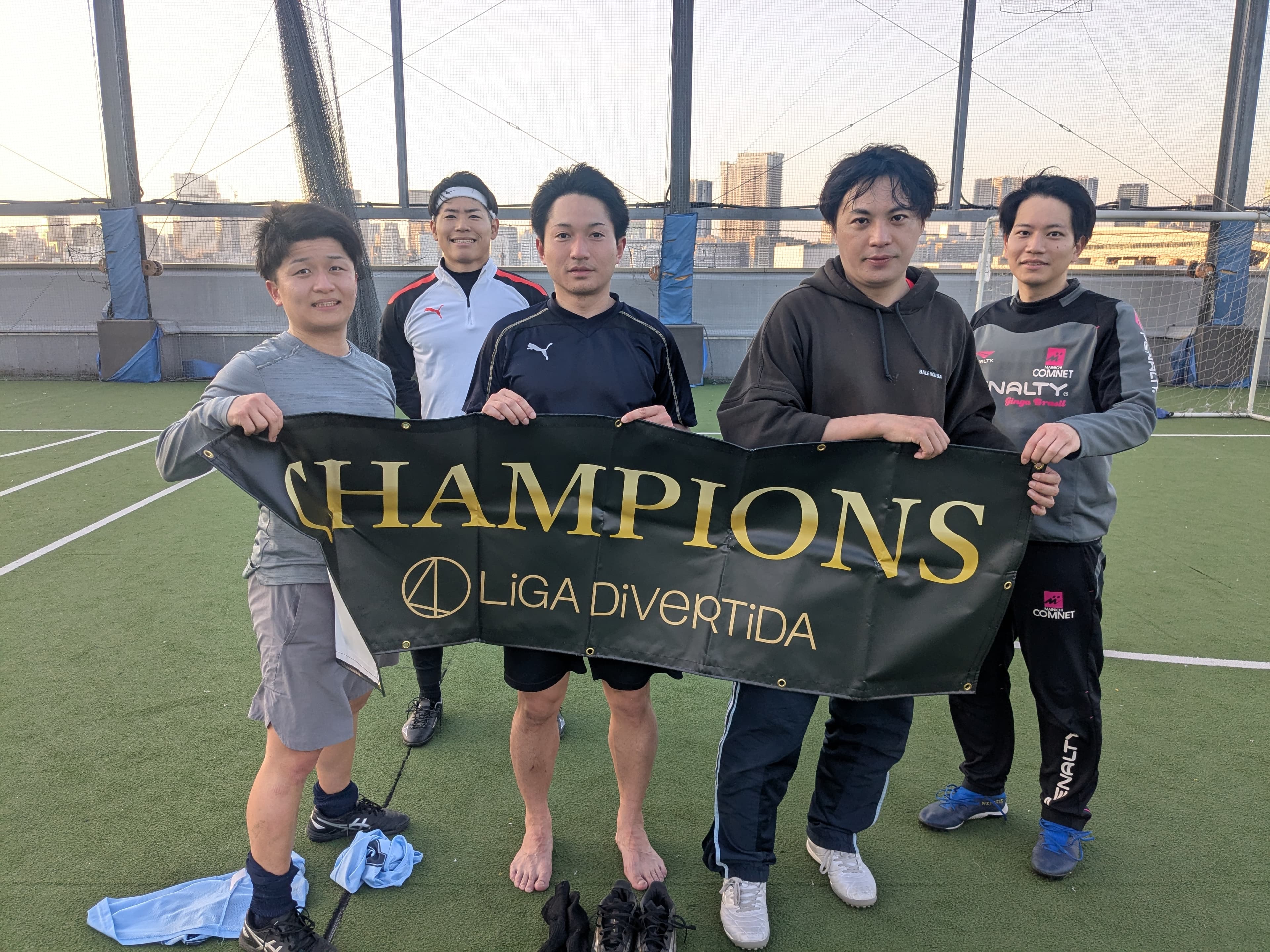 2026年2月22日 有明 BUDDYスポーツアリーナ 屋上人工芝コート フットサル 大会風景