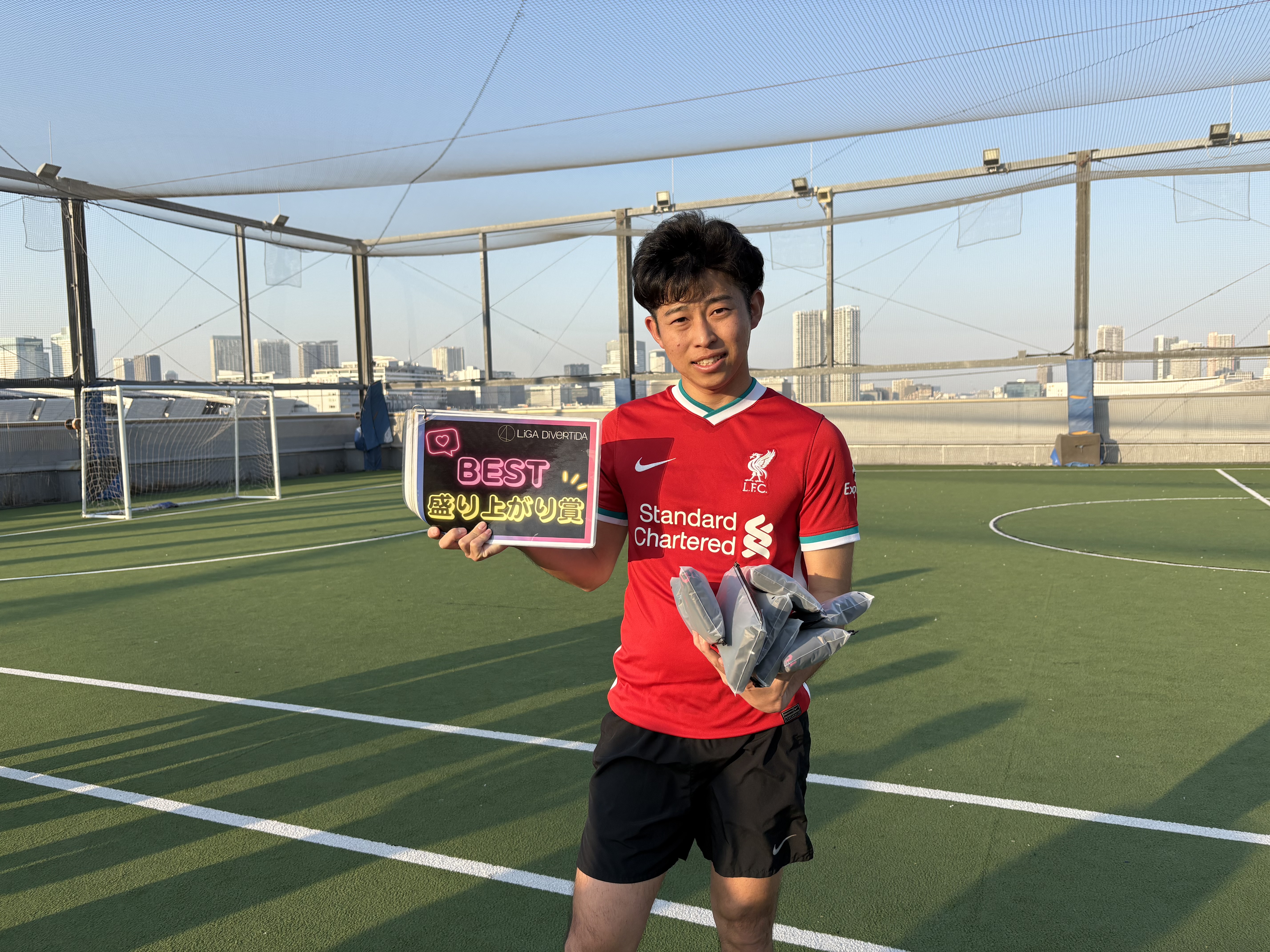 2026年3月21日 有明 BUDDYスポーツアリーナ 屋上人工芝コート フットサル 大会風景