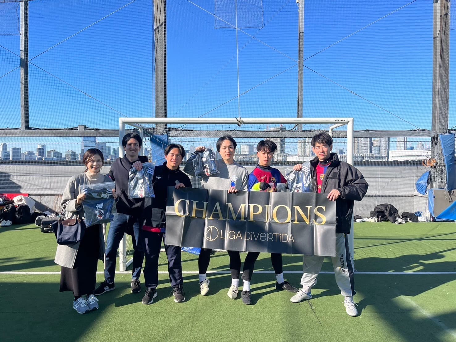 2024年12月14日 有明 BUDDYスポーツアリーナ 屋上人工芝コート フットサル 表彰