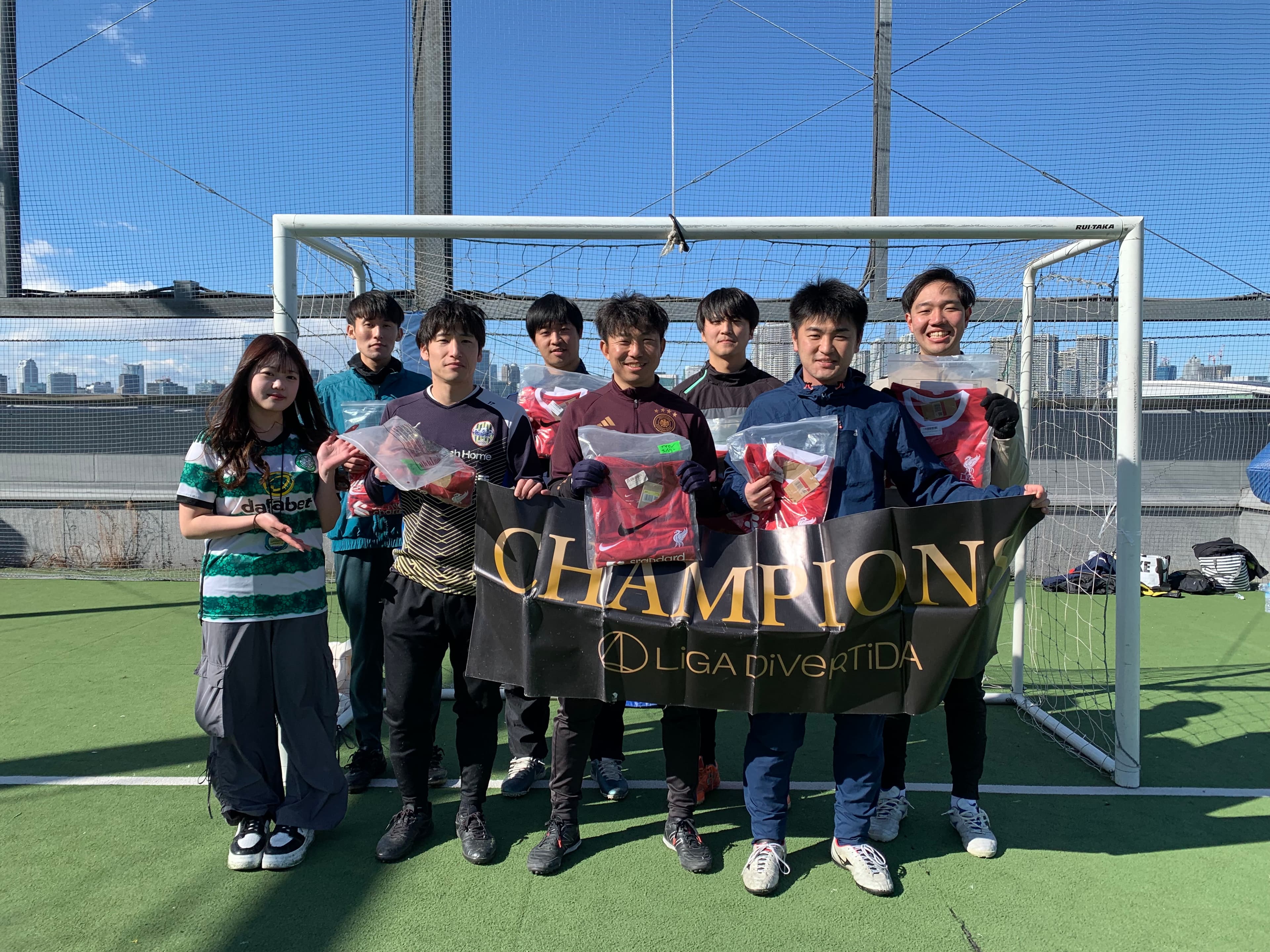 2025年2月8日 有明 BUDDYスポーツアリーナ 屋上人工芝コート フットサル 表彰