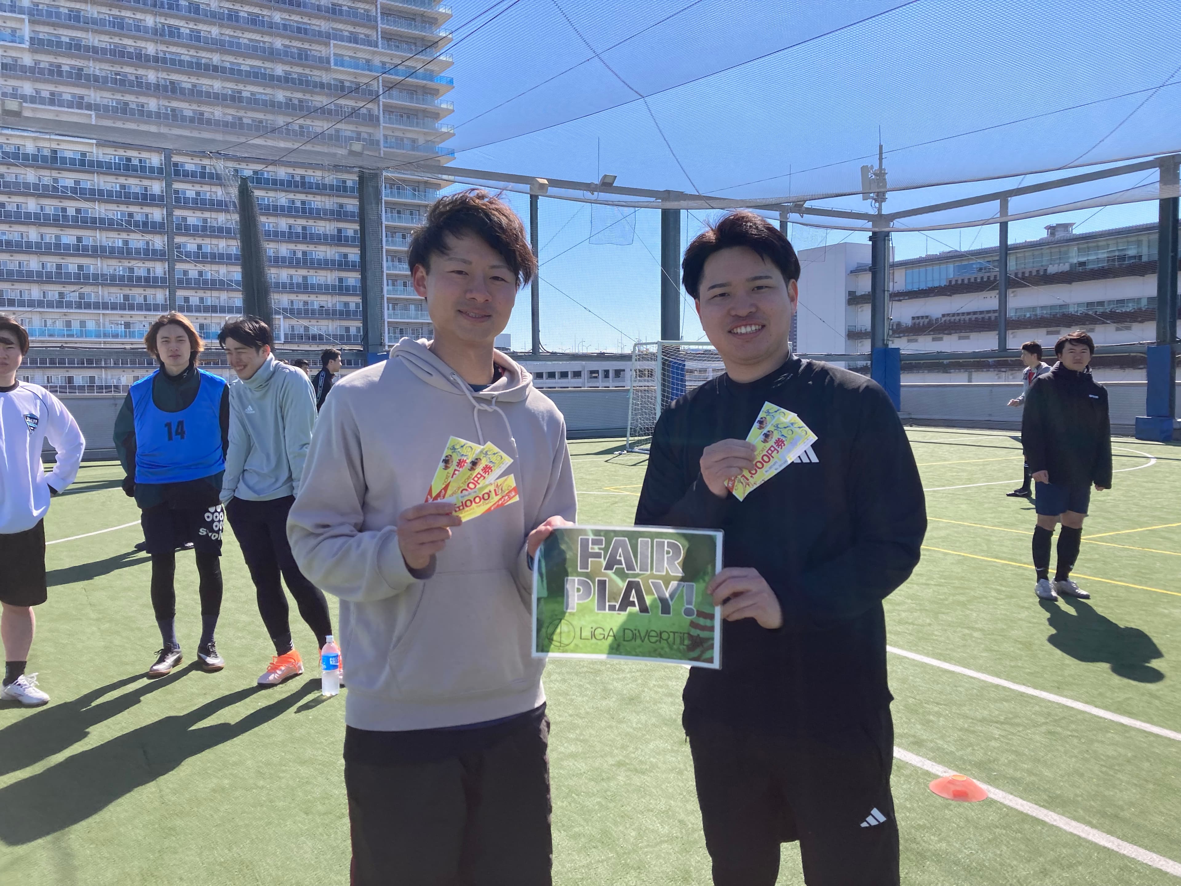 2025年2月24日 有明 BUDDYスポーツアリーナ 屋上人工芝コート フットサル 大会風景