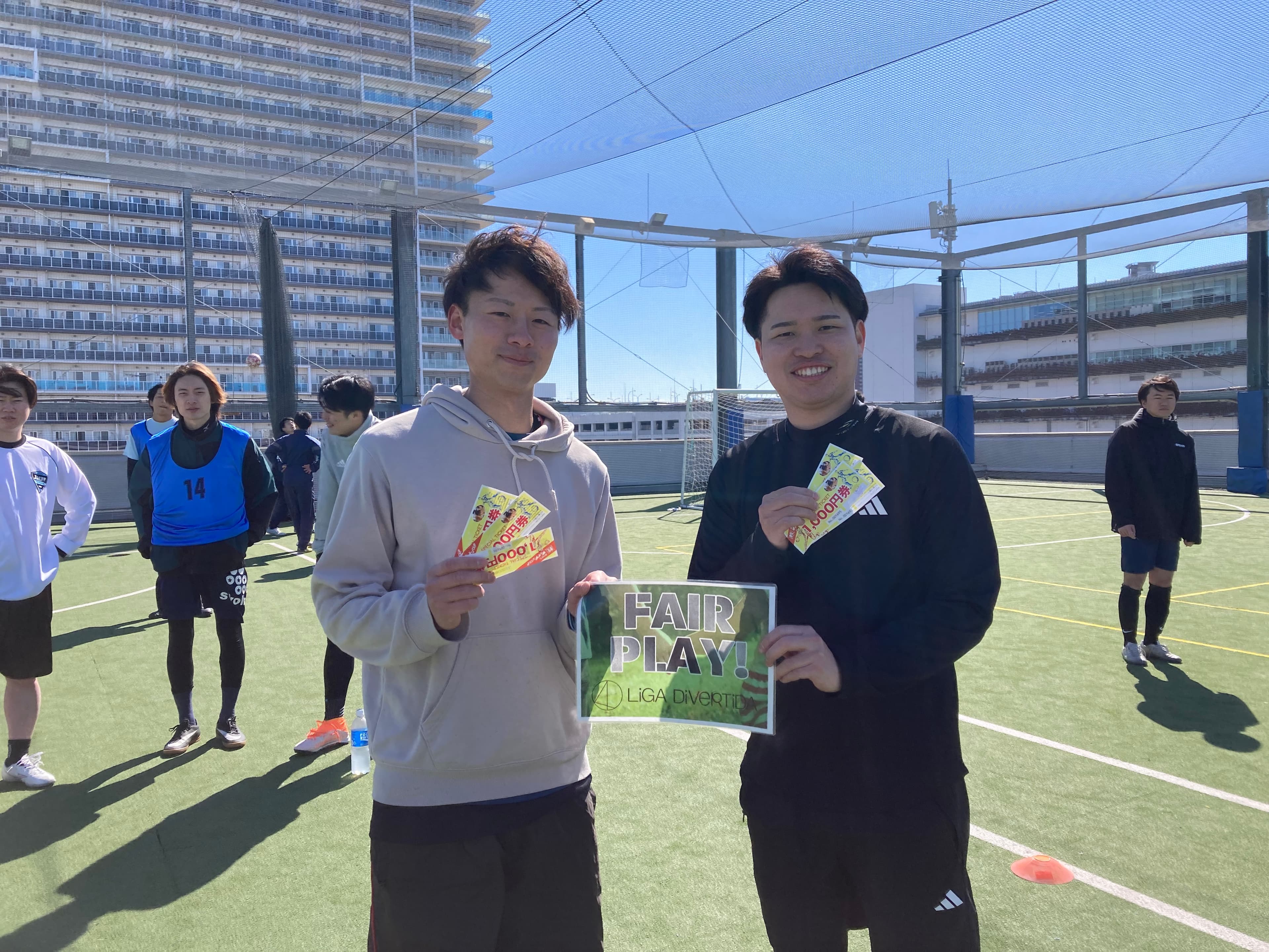 2025年2月24日 有明 BUDDYスポーツアリーナ 屋上人工芝コート フットサル 大会風景