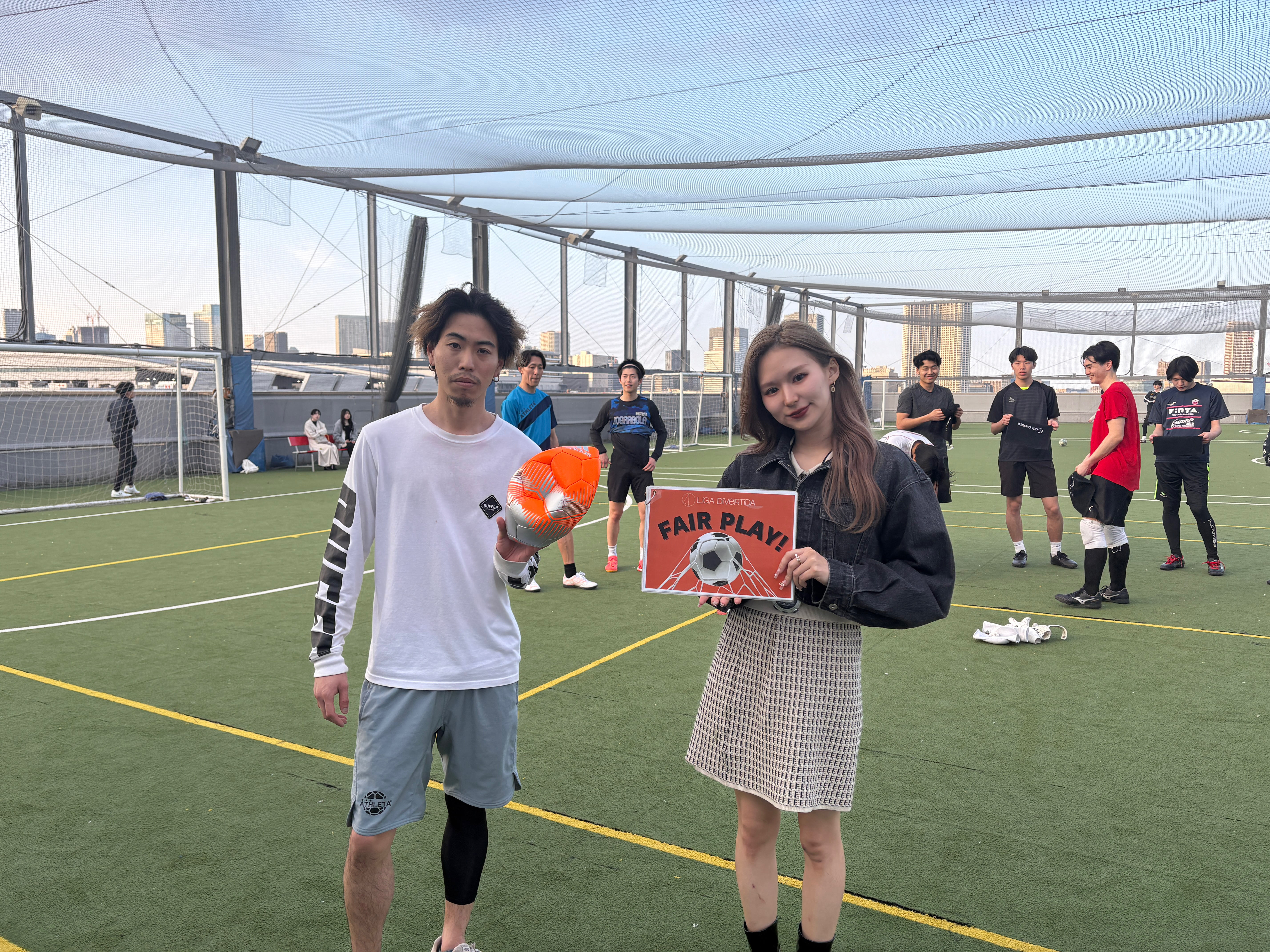 2025年4月12日 有明 BUDDYスポーツアリーナ 屋上人工芝コート フットサル 大会風景