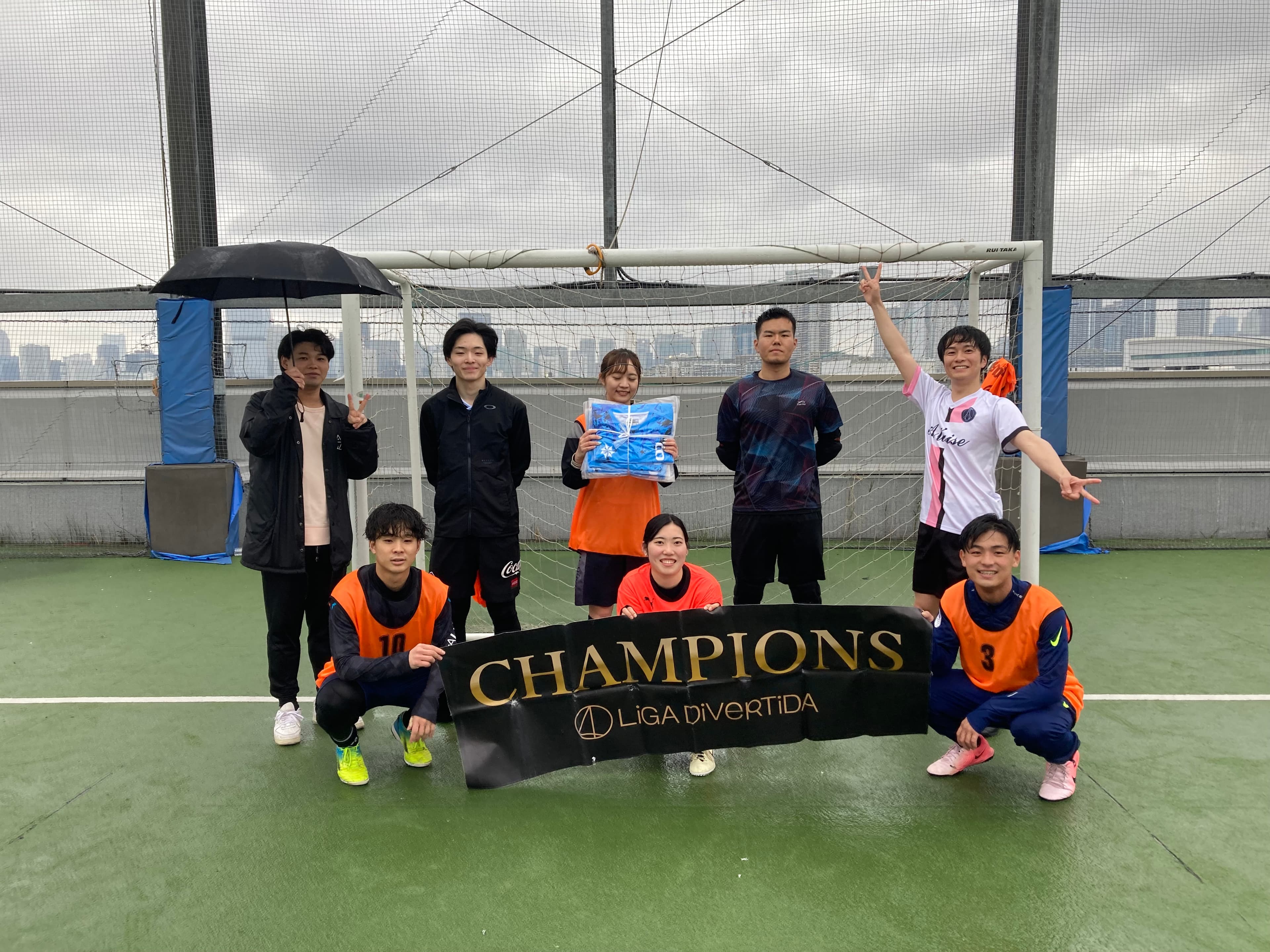 2025年4月13日 有明 BUDDYスポーツアリーナ 屋上人工芝コート フットサル 大会風景
