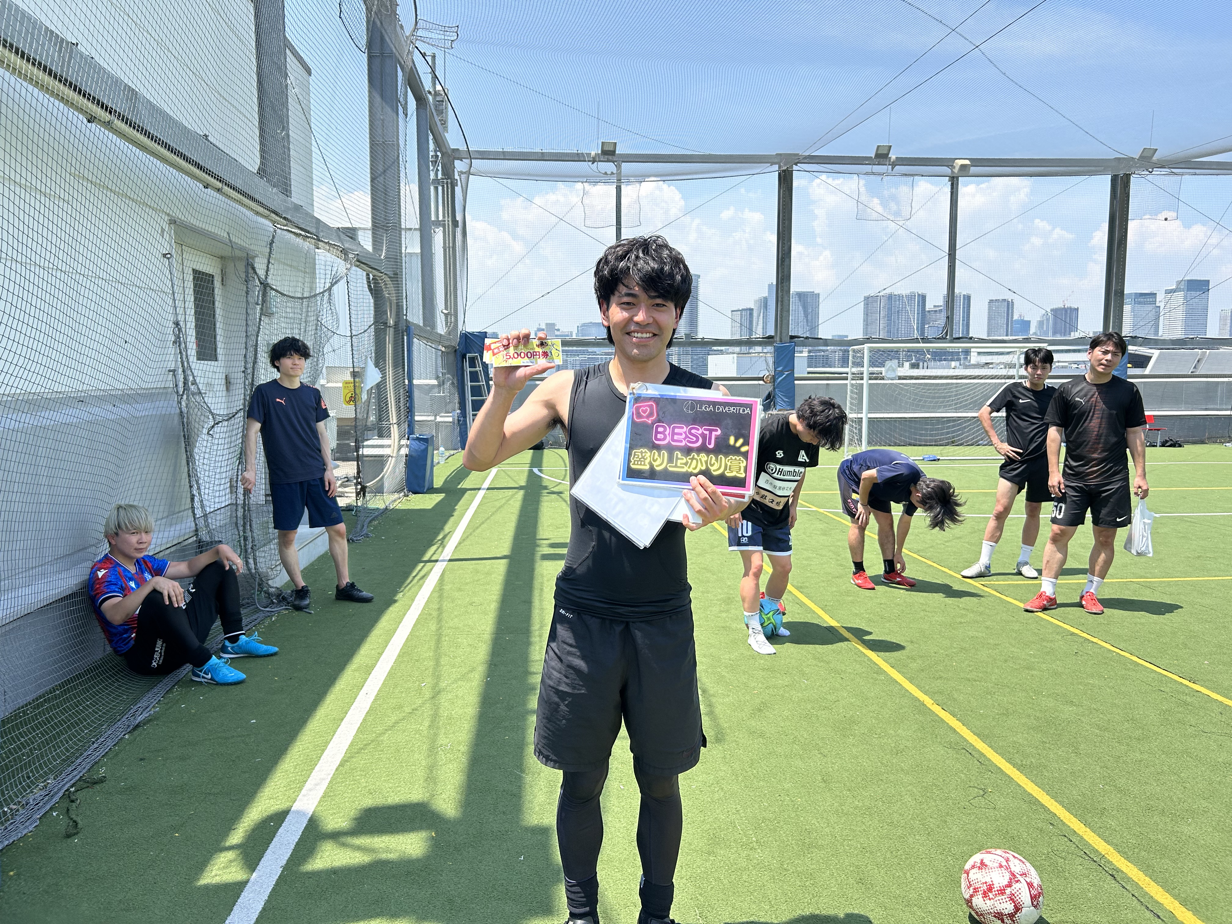 2025年6月29日 有明 BUDDYスポーツアリーナ 屋上人工芝コート フットサル 大会風景