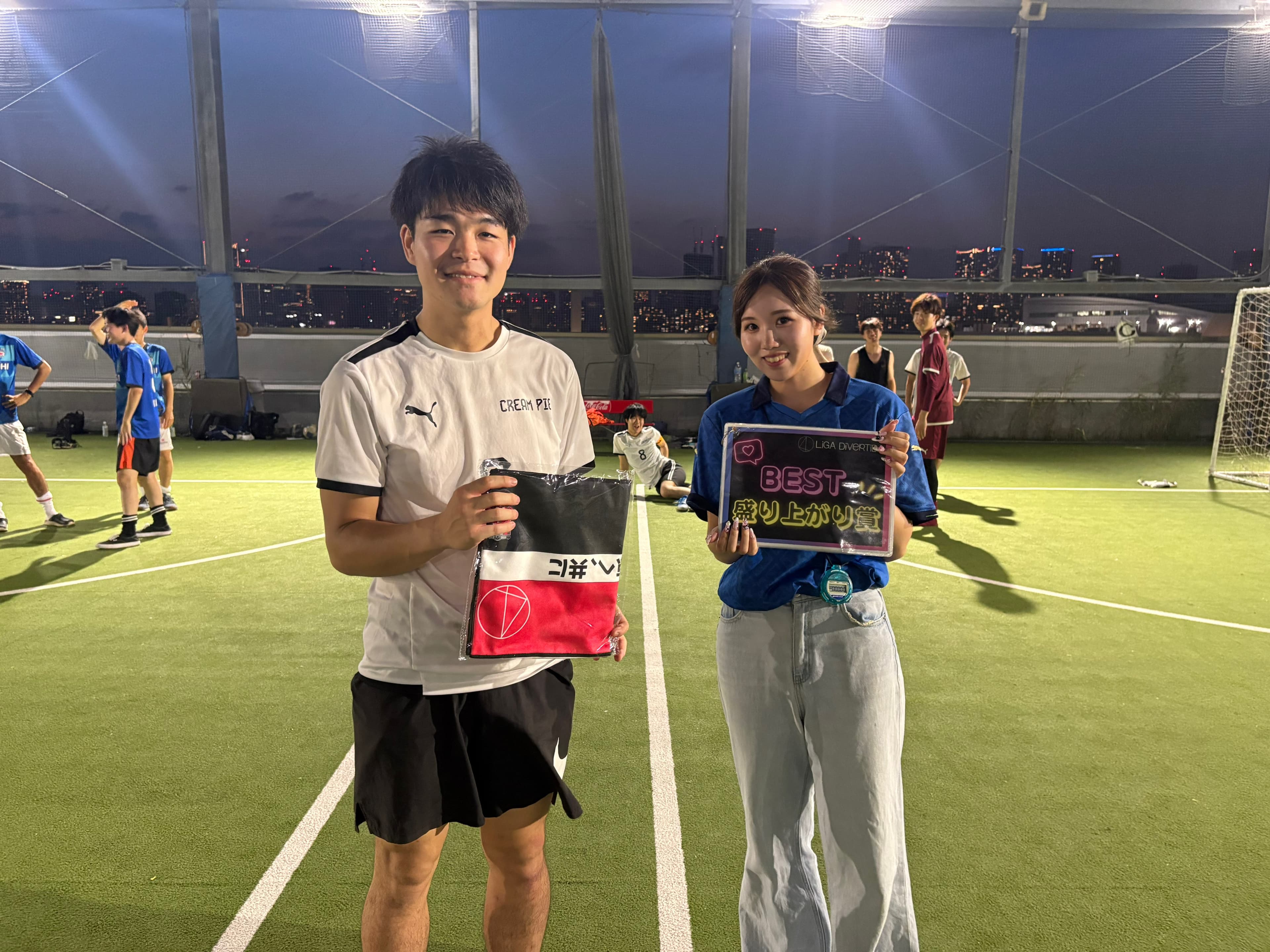 2025年8月9日 有明 BUDDYスポーツアリーナ 屋上人工芝コート フットサル 大会風景
