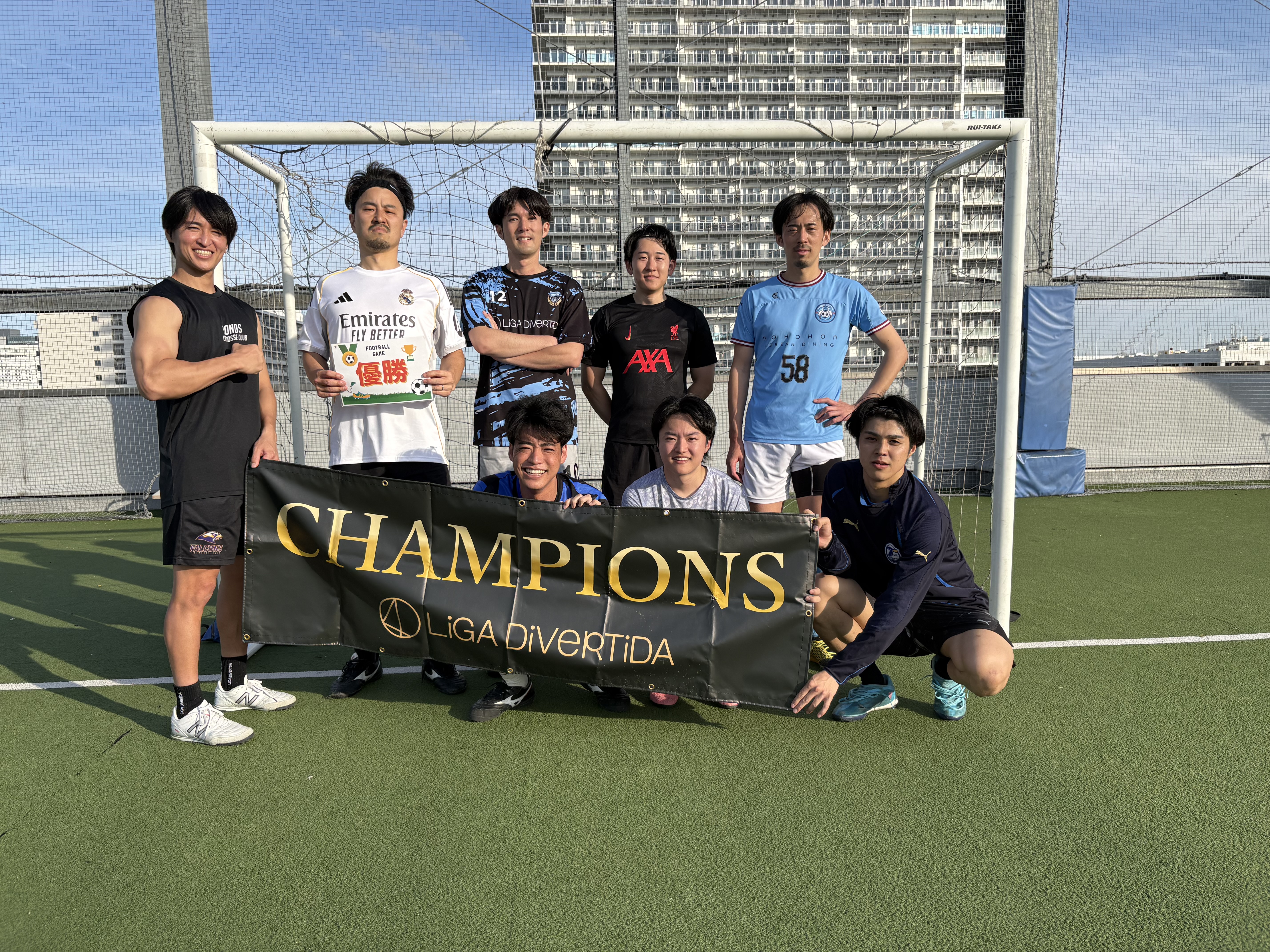 2026年5月9日 有明 BUDDYスポーツアリーナ 屋上人工芝コート フットサル 大会風景
