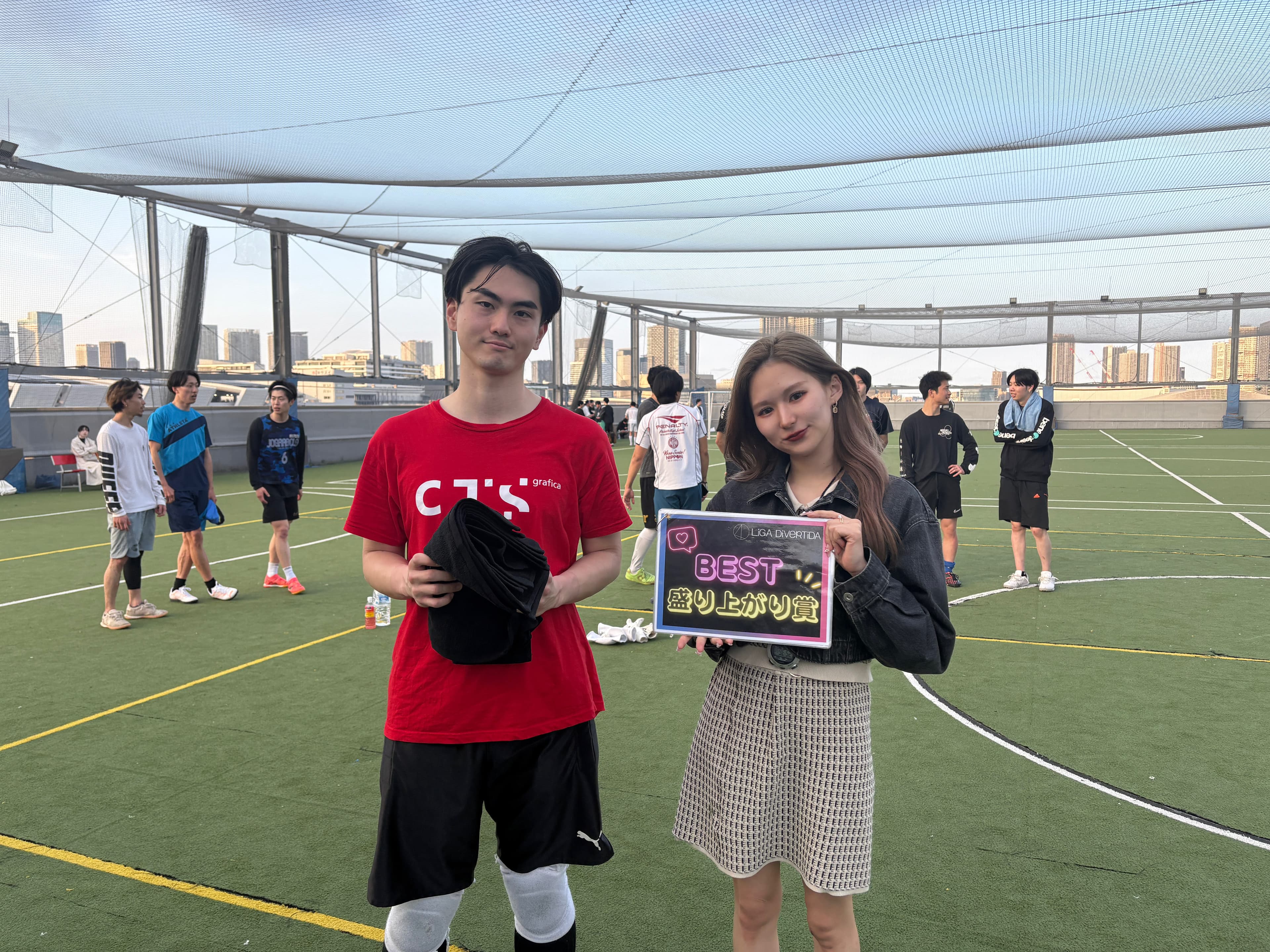 2025年4月12日 有明 BUDDYスポーツアリーナ 屋上人工芝コート フットサル 大会風景