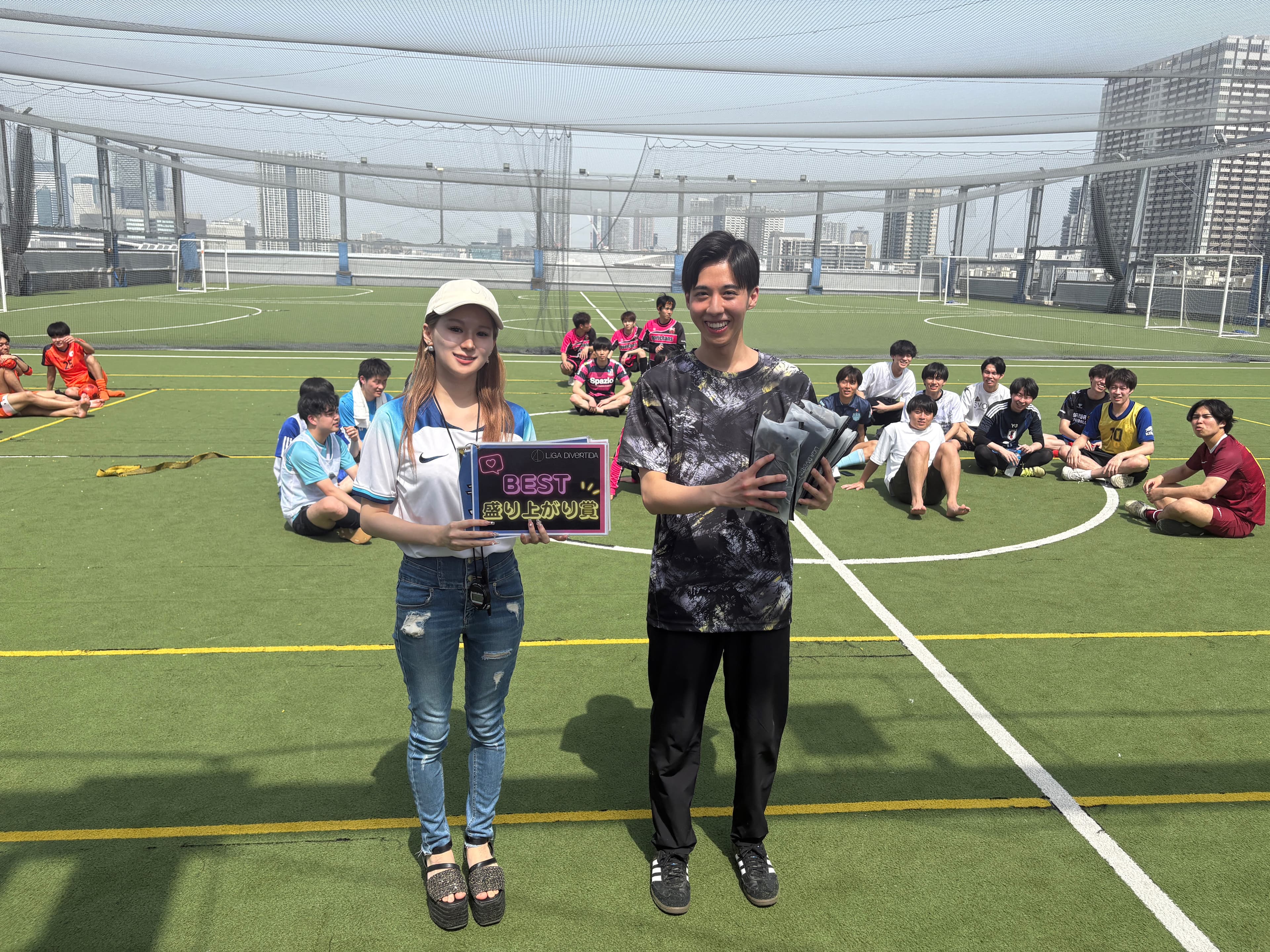 2025年4月19日 有明 BUDDYスポーツアリーナ 屋上人工芝コート フットサル 大会風景