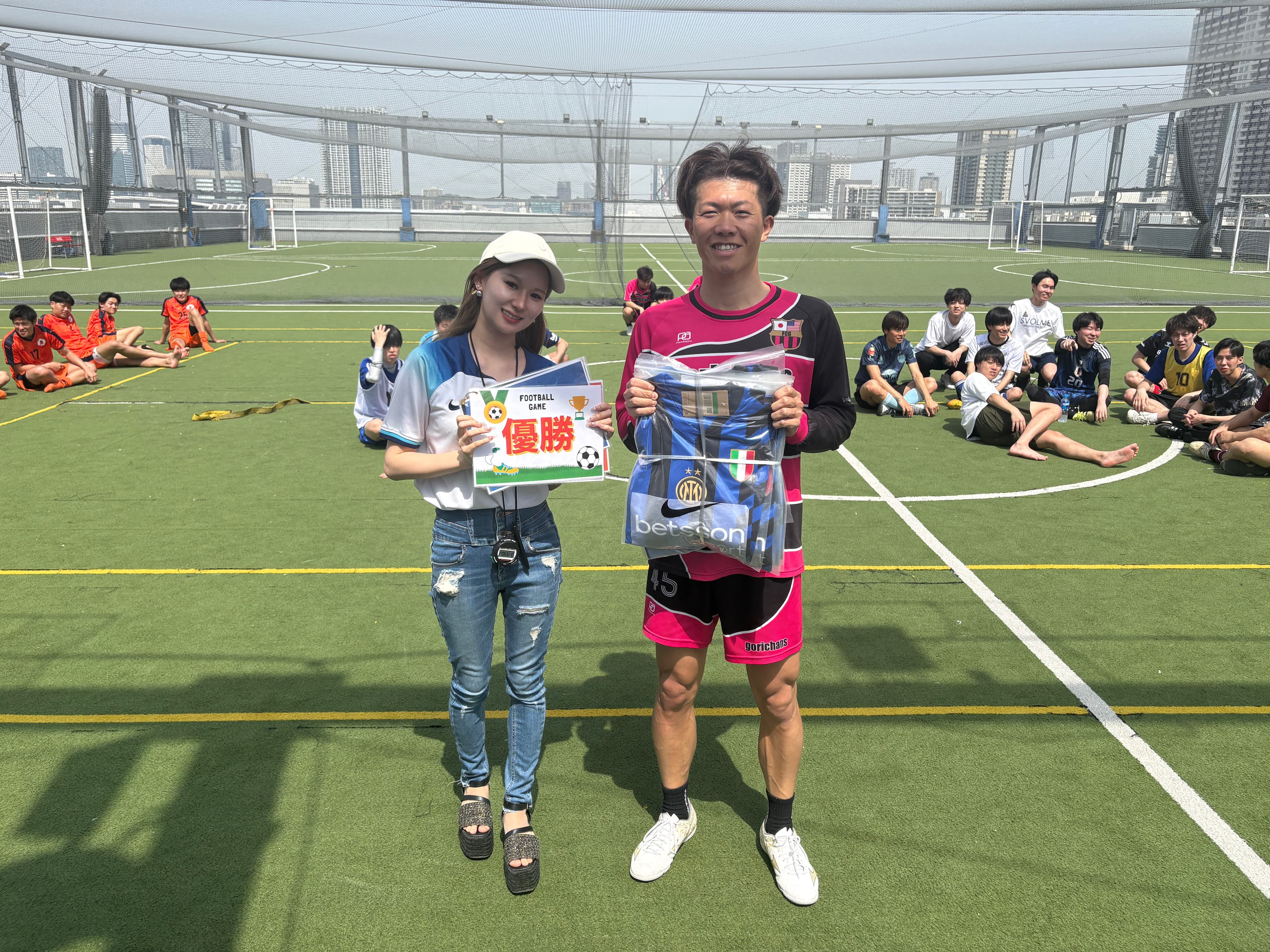 2025年4月19日 有明 BUDDYスポーツアリーナ 屋上人工芝コート フットサル 大会風景