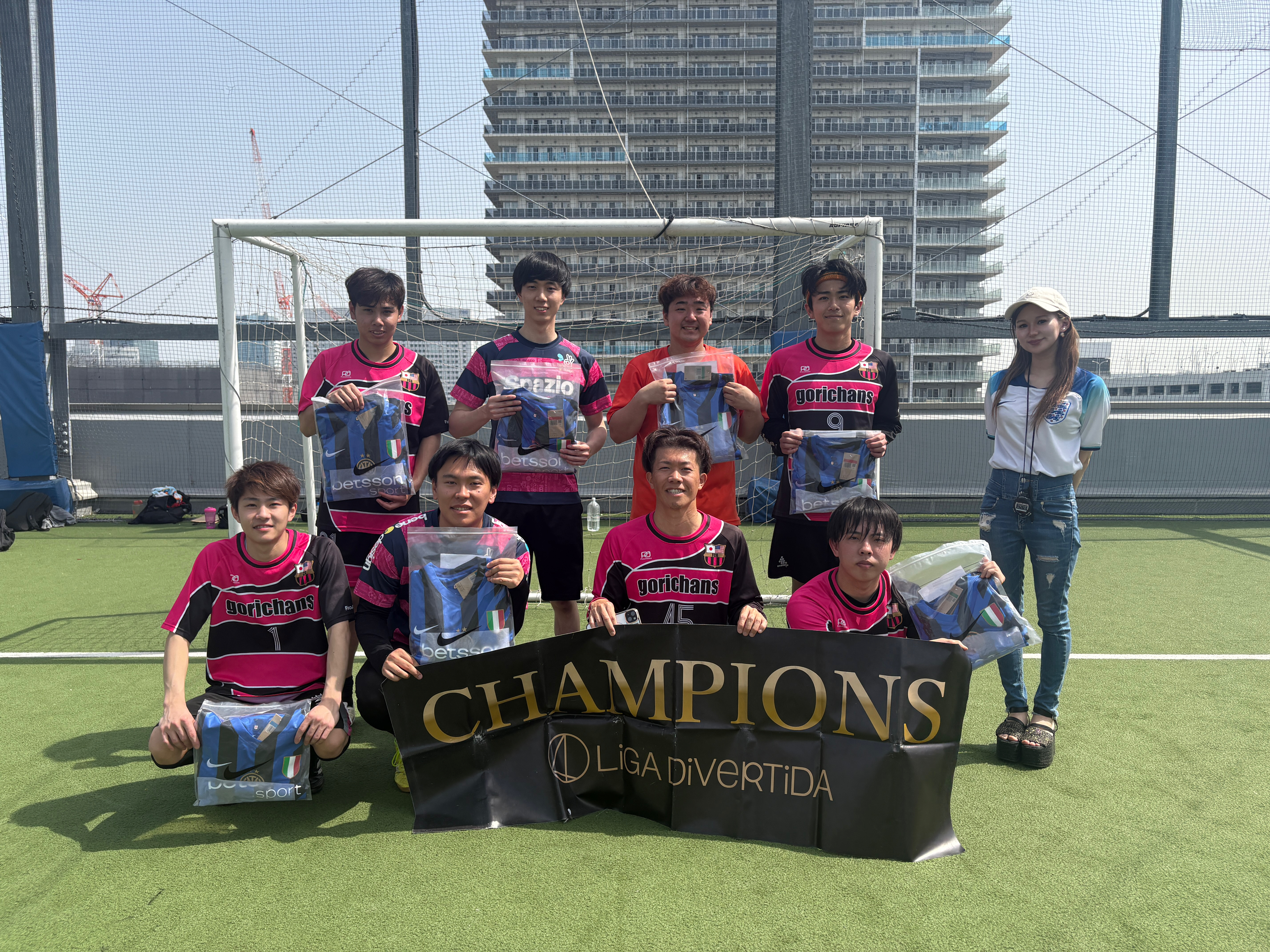 2025年4月19日 有明 BUDDYスポーツアリーナ 屋上人工芝コート フットサル 大会風景