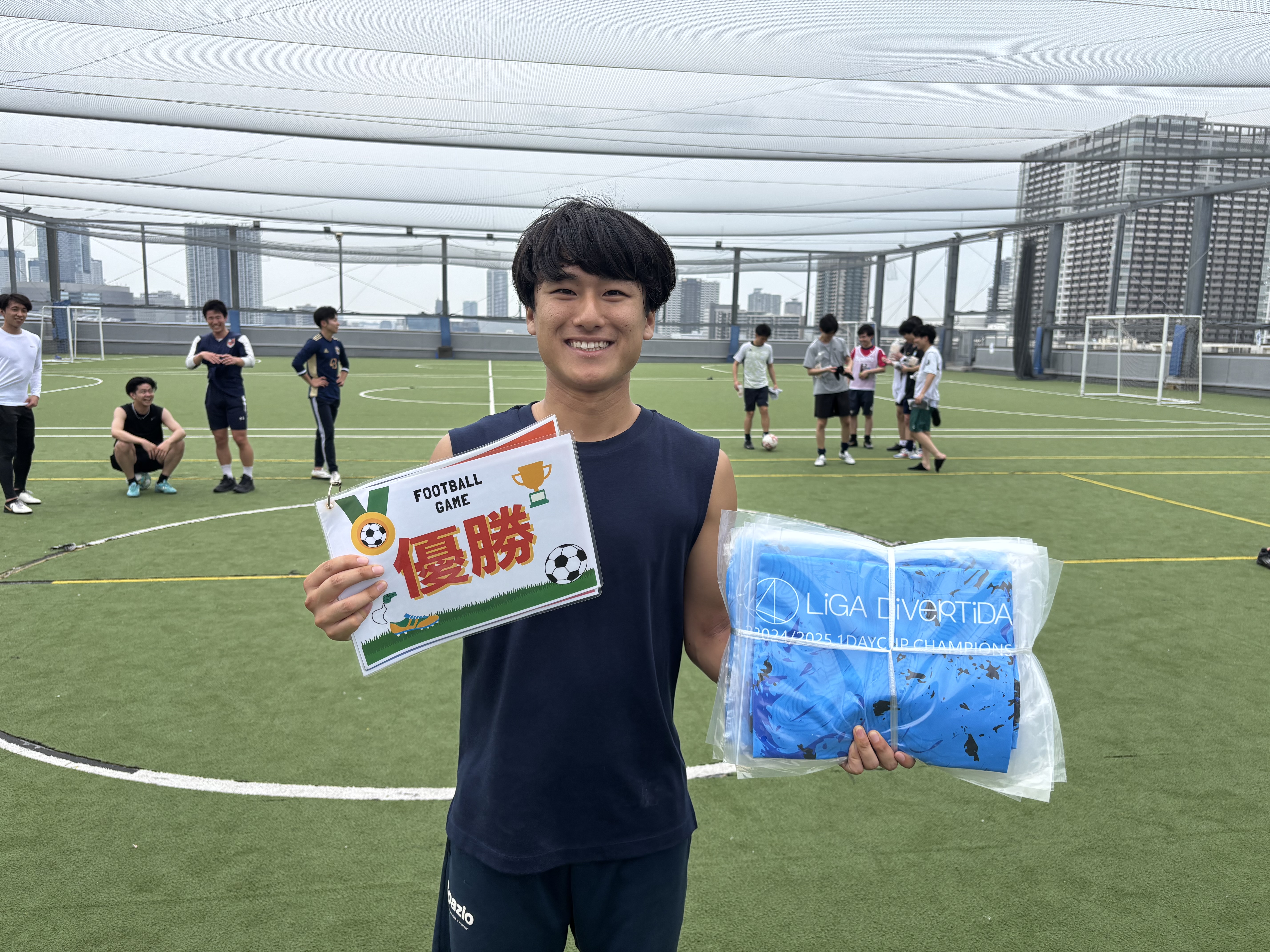 2025年5月18日 有明 BUDDYスポーツアリーナ 屋上人工芝コート フットサル 大会風景