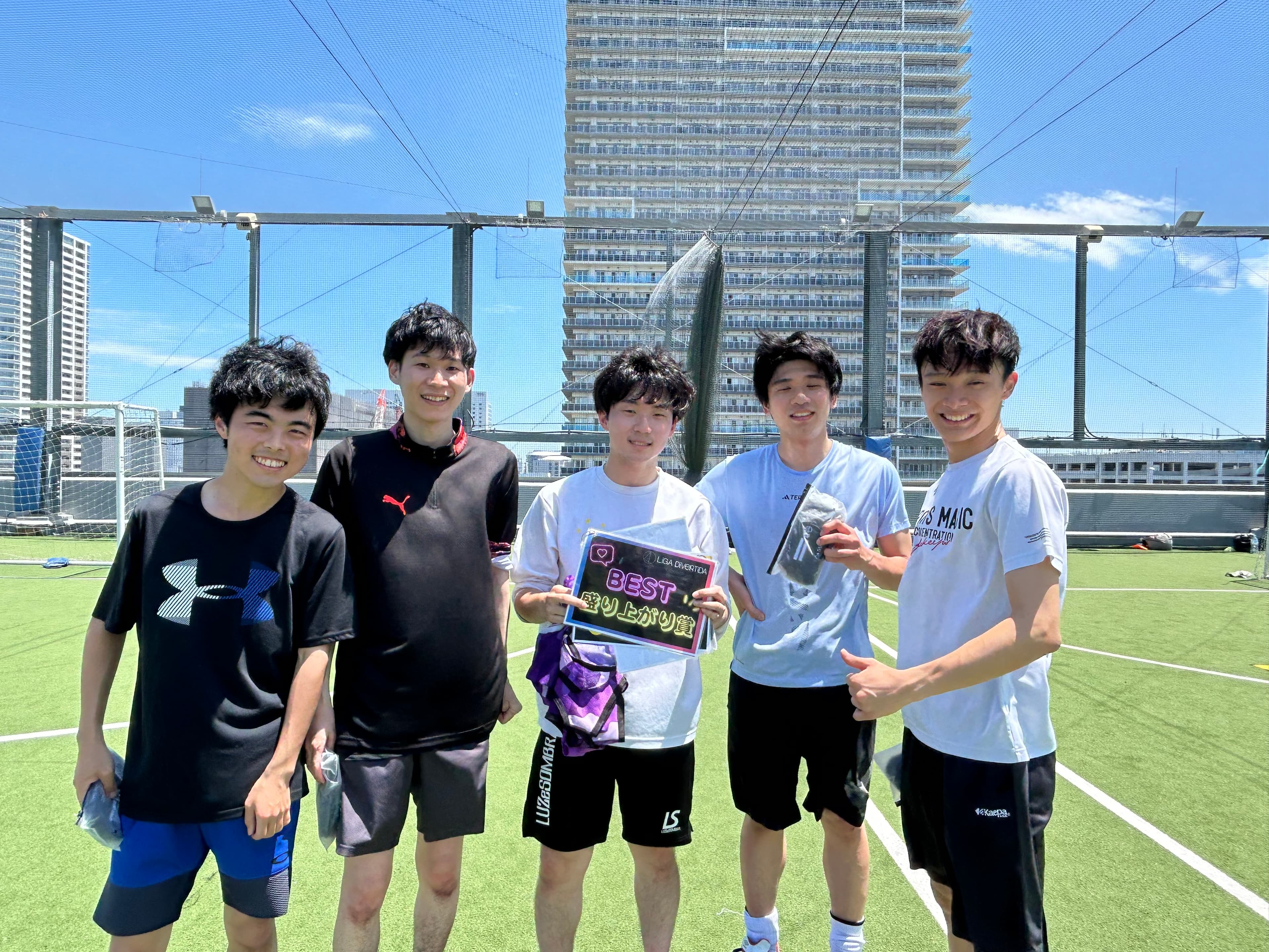 2025年6月22日 有明 BUDDYスポーツアリーナ 屋上人工芝コート フットサル 大会風景