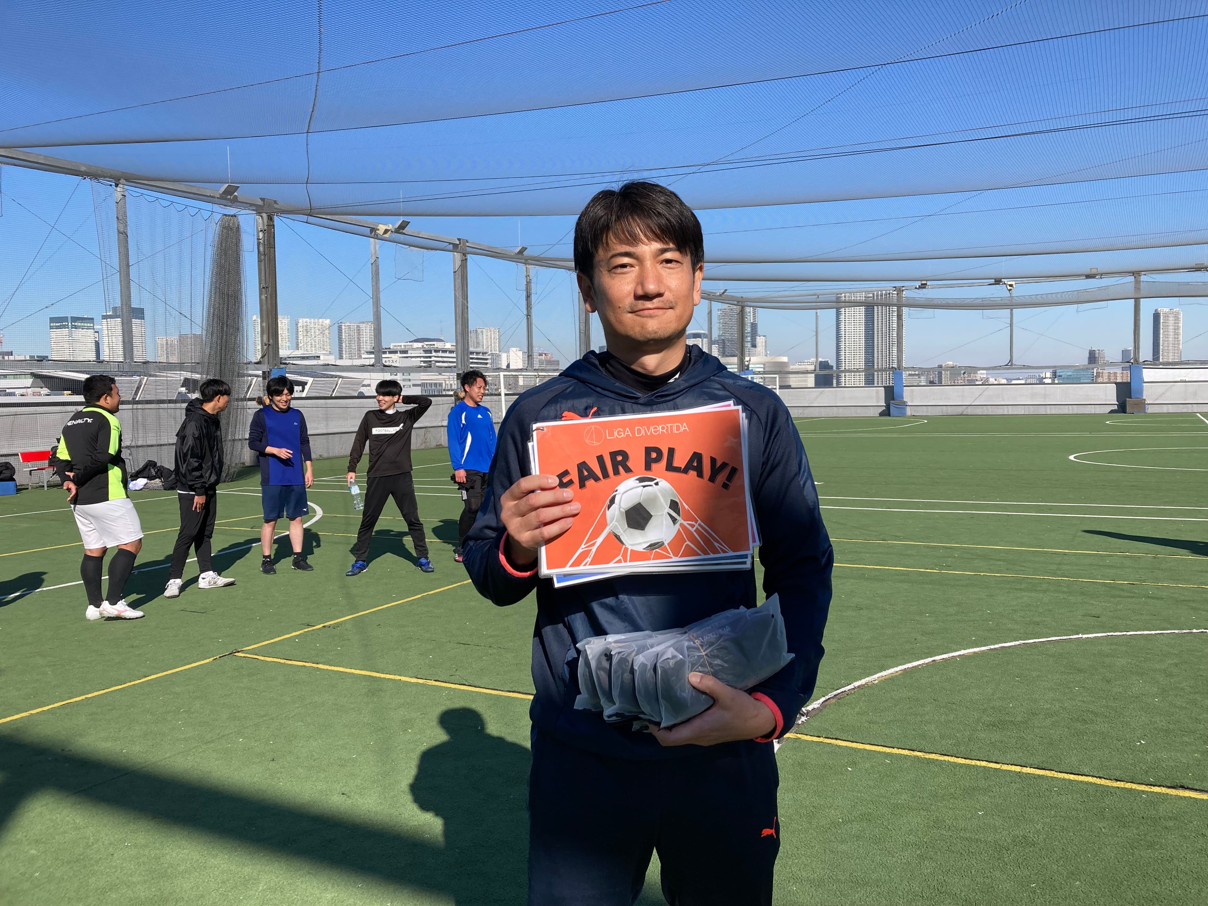 2024年12月29日 有明 BUDDYスポーツアリーナ 屋上人工芝コート フットサル 大会風景